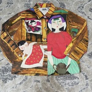 Chicos Design Graphic  Button Shirt